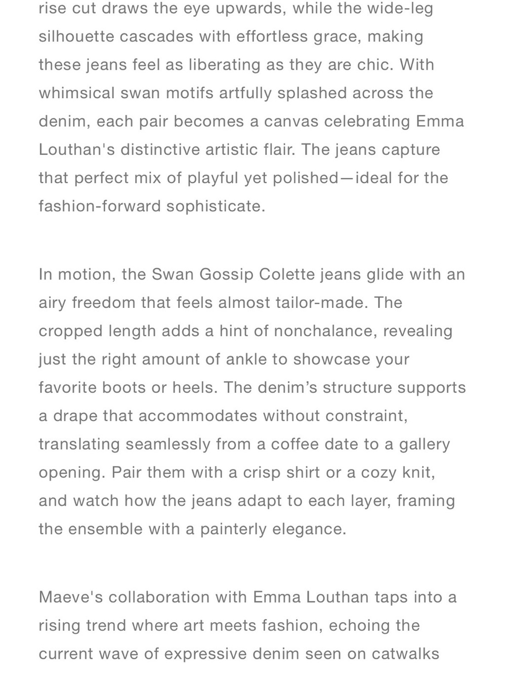 Anthropologie Maeve Colette Swan Gossip artist limited edition 34 jeans - Picture 10 of 10